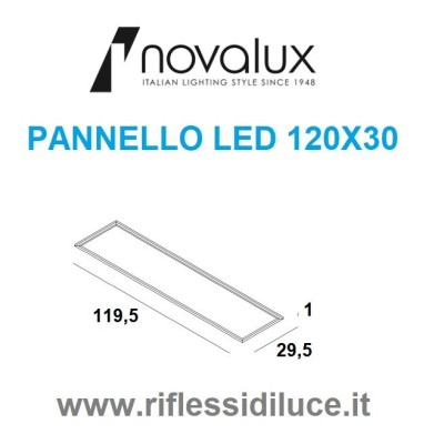 NOVALUX PANNELLO LED 120x30 DIMENSIONI