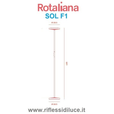 Rotaliana lampada da terra SOL F1 dimensioni