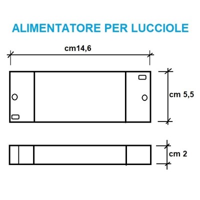 Dimensioni dell' alimentatore