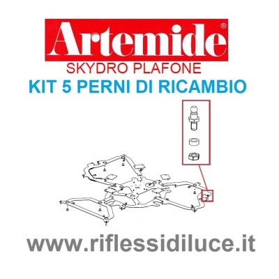 Artemide kit 5 perni di ricambio per fissaggio dei sassi al telaio dello Skydro