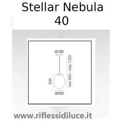 Artemide Stellar Nebula sospensione 40 dimensioni