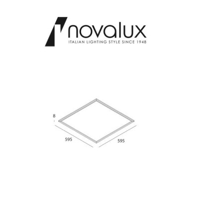 Novalux pannello led 600X600 dimensioni