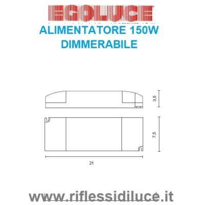 Egoluce alimentatore regolabile 150W per strep led