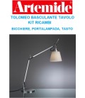 Artemide kit bicchiere, portalampada, tasto, Tolomeo basculante tavolo