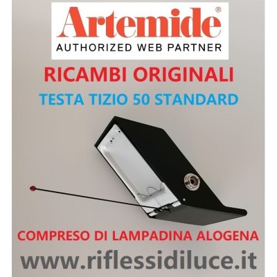 Lampadina alogena 12V50W G6.35 ricambio per Tizio standard 50