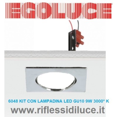 Egoluce|faretto led da incasso|quadrato|orientabile|per cartongesso|