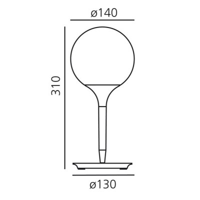 ARTEMIDE CASTORE TAVOLO 14 DIMENSIONI