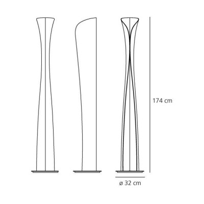 Artemide Cadmo terra alogena esterno bianco interno bianco