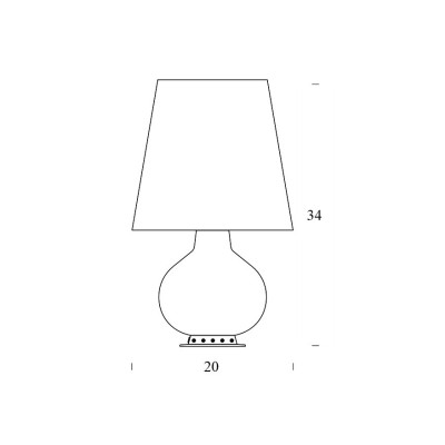 FontanaArte lampada da tavolo Fontana piccolo D.20X34cm 