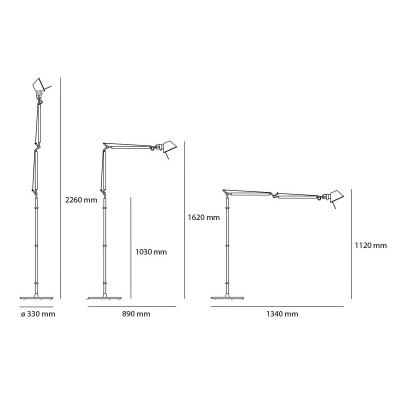 Artemide Tolomeo terra dimensioni