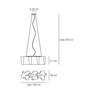 Artemide Logico sospensione 3 in linea dimensioni