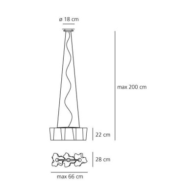 Artemide Logico mini sospensione 3 in linea dimensioni